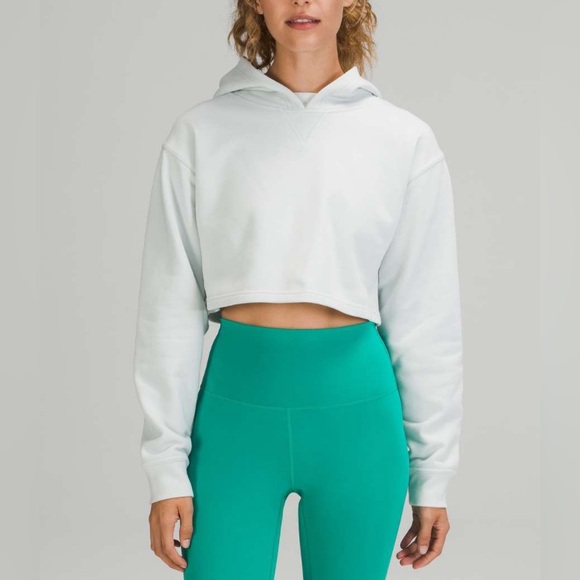 NWOT Lululemon All Yours Cropped Hoodie Ocean Air - Picture 1 of 7